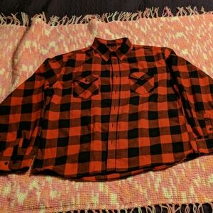 Men's Buffalo Plaid Long Sleeve Shirt Large